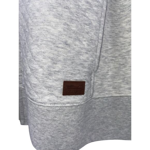 L.L. Bean Womens Quilted Full Zip Sweatshirt Jacket Long Sleeve Gray SZ M 508104 - Picture 2 of 7